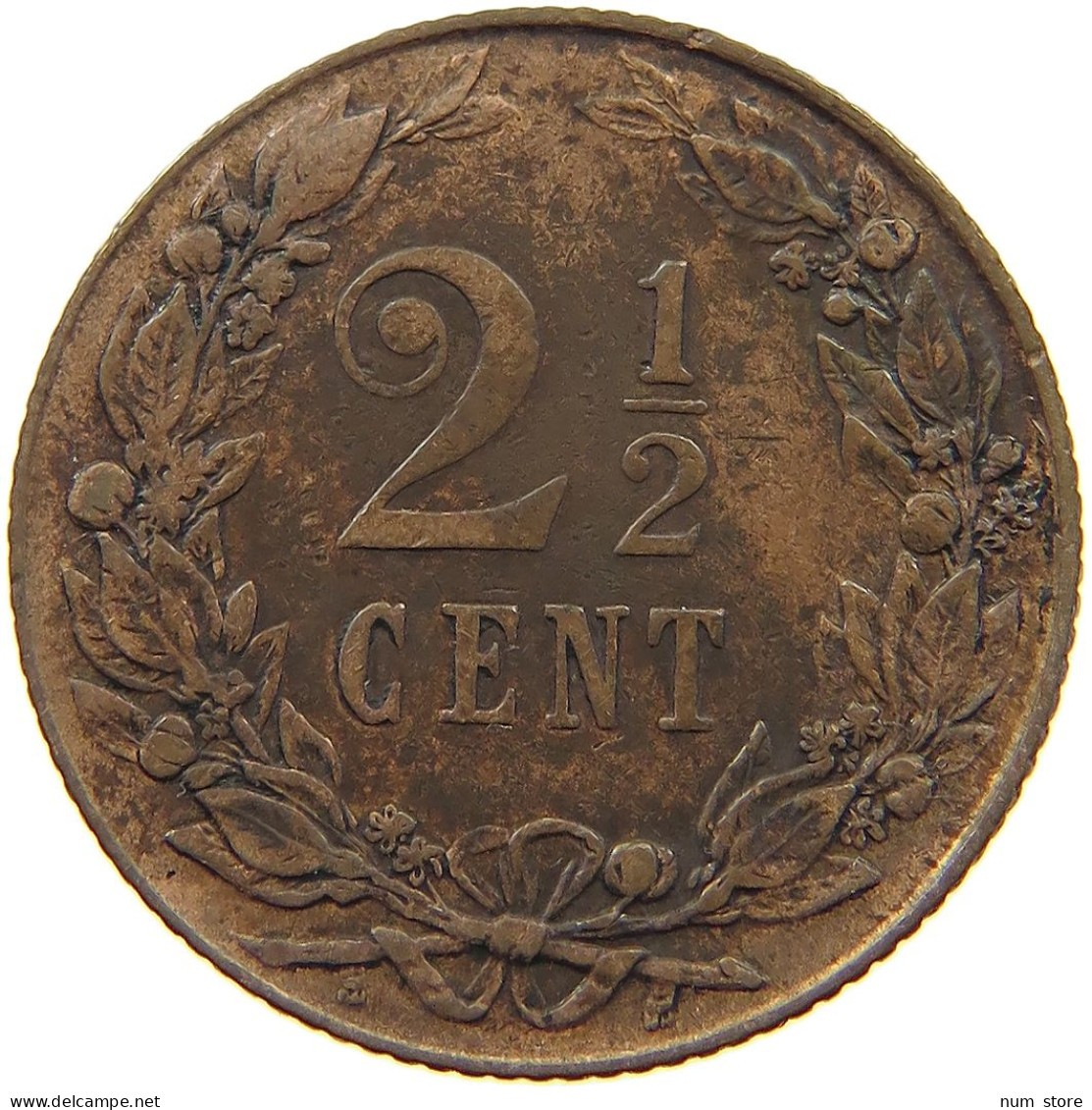 NETHERLANDS 2 1/2 CENT 1905 #a011 0063 - 2.5 Centavos