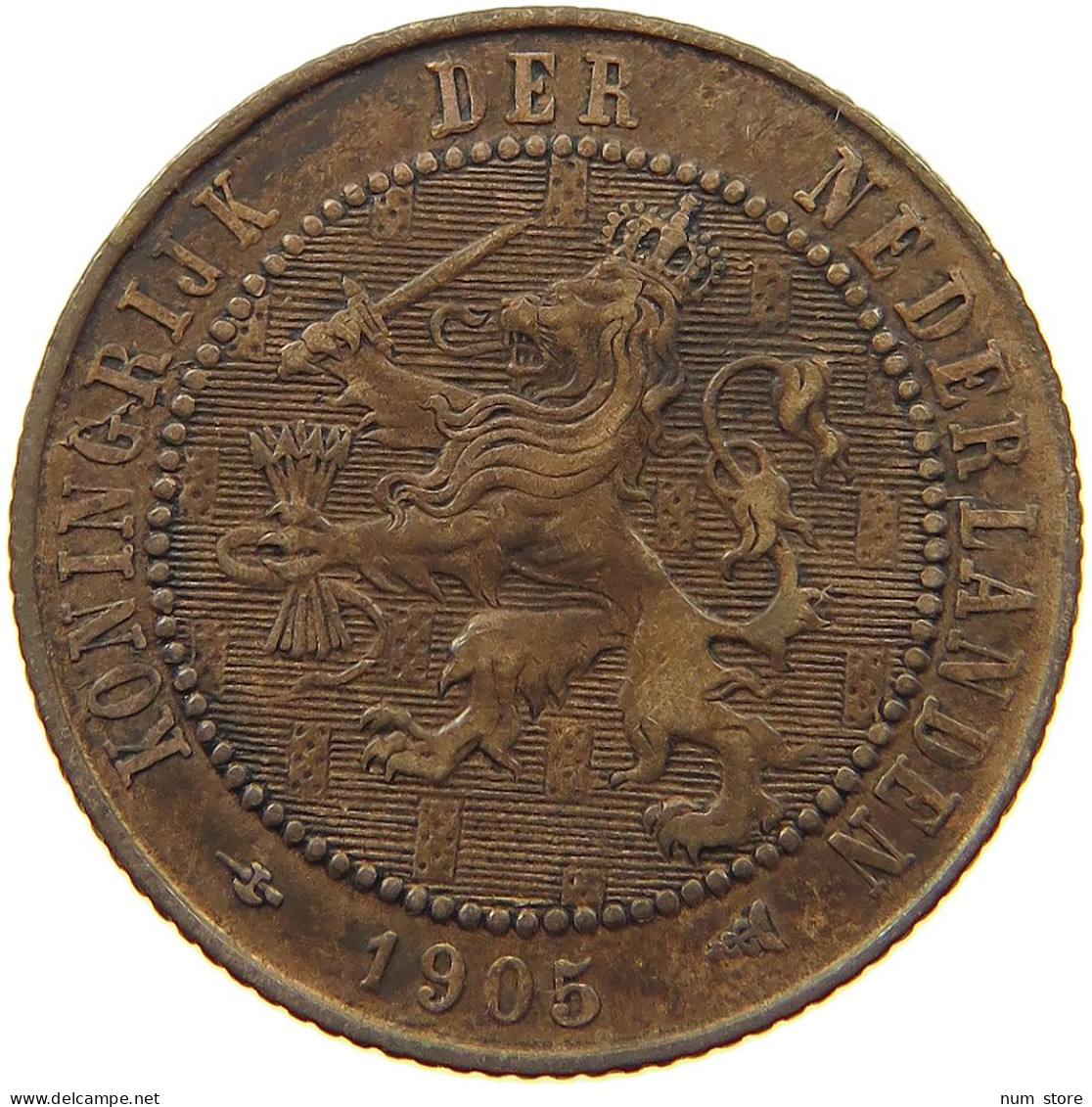 NETHERLANDS 2 1/2 CENT 1905 #a011 0063 - 2.5 Cent