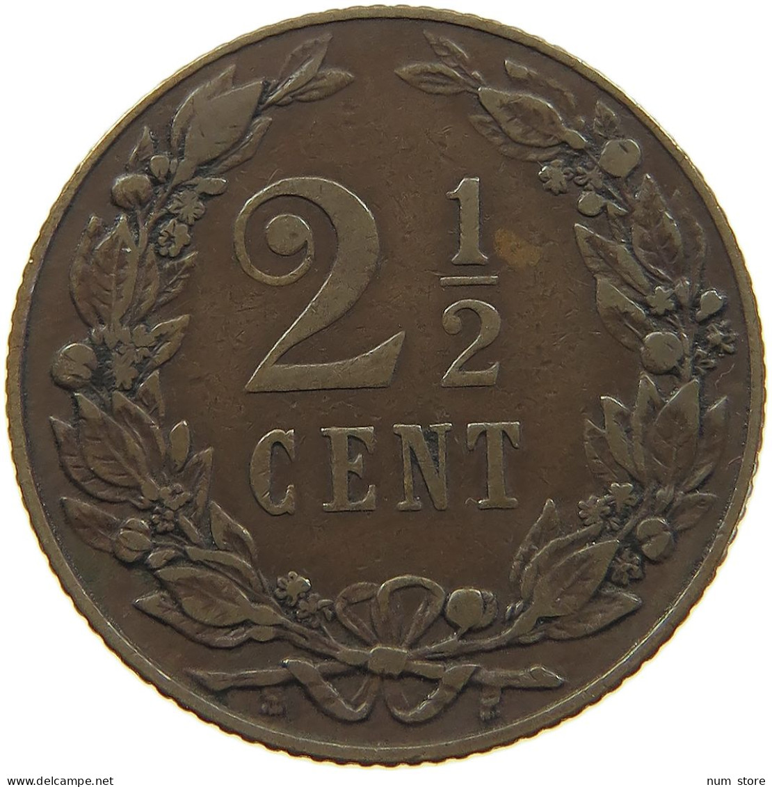 NETHERLANDS 2 1/2 CENT 1905 #c080 0655 - 2.5 Cent