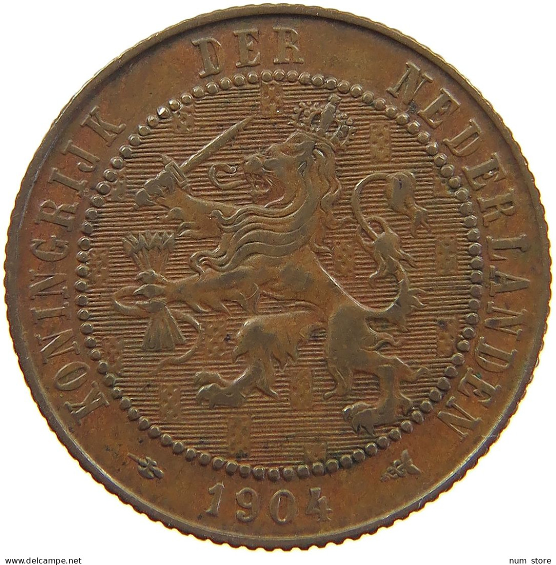 NETHERLANDS 2 1/2 CENT 1904 #c022 0039 - 2.5 Centavos