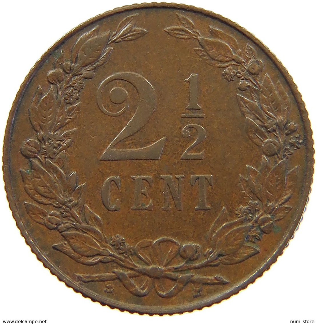 NETHERLANDS 2 1/2 CENT 1904 #c052 0021 - 2.5 Cent