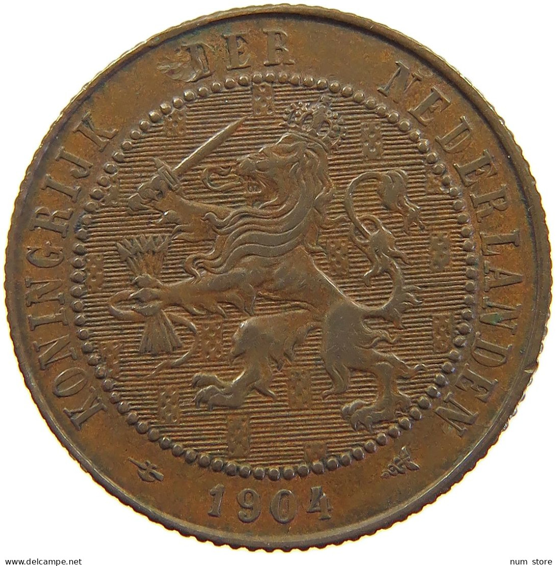 NETHERLANDS 2 1/2 CENT 1904 #c052 0021 - 2.5 Cent
