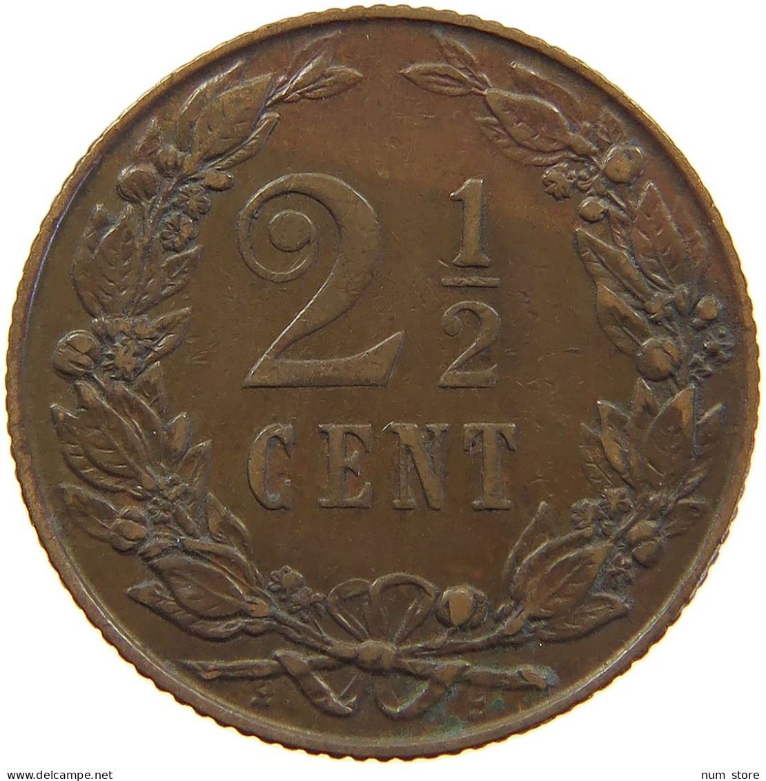 NETHERLANDS 2 1/2 CENT 1904 #c052 0023 - 2.5 Centavos