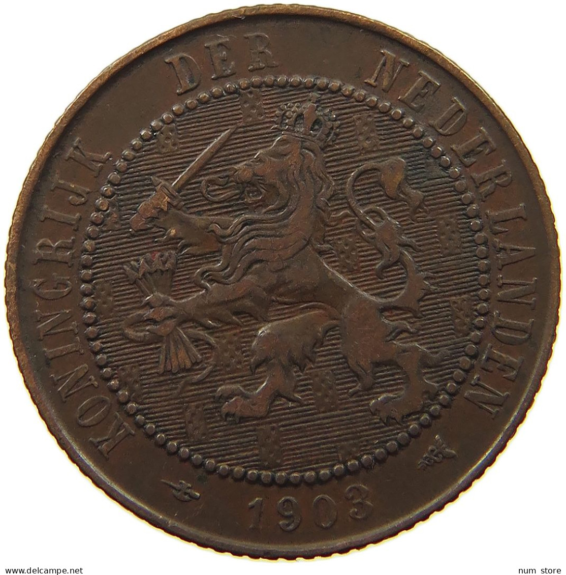 NETHERLANDS 2 1/2 CENT 1903 #s050 0357 - 2.5 Centavos