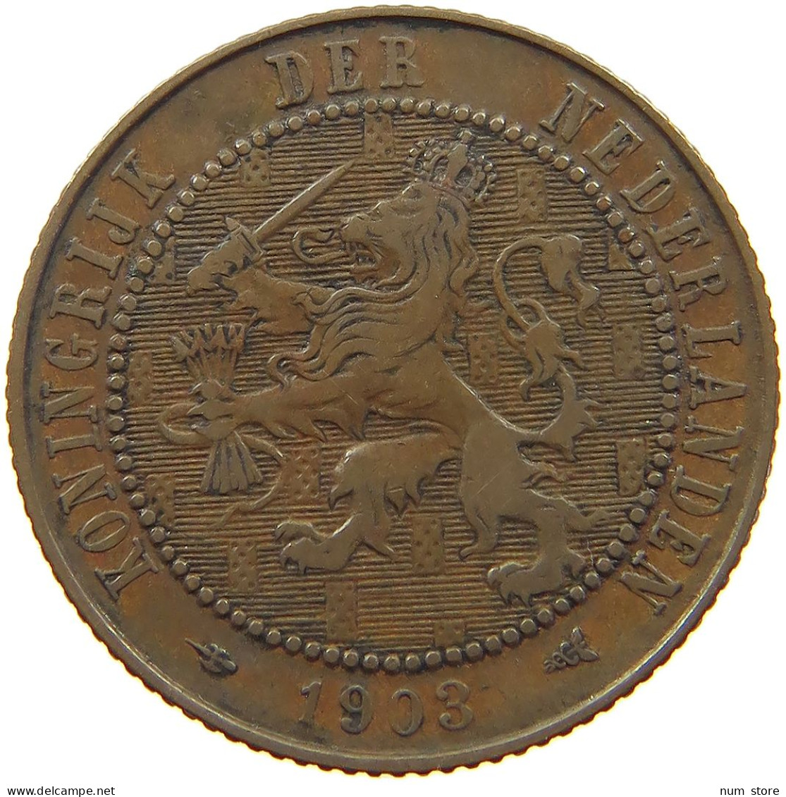 NETHERLANDS 2 1/2 CENT 1903 #a011 0053 - 2.5 Cent