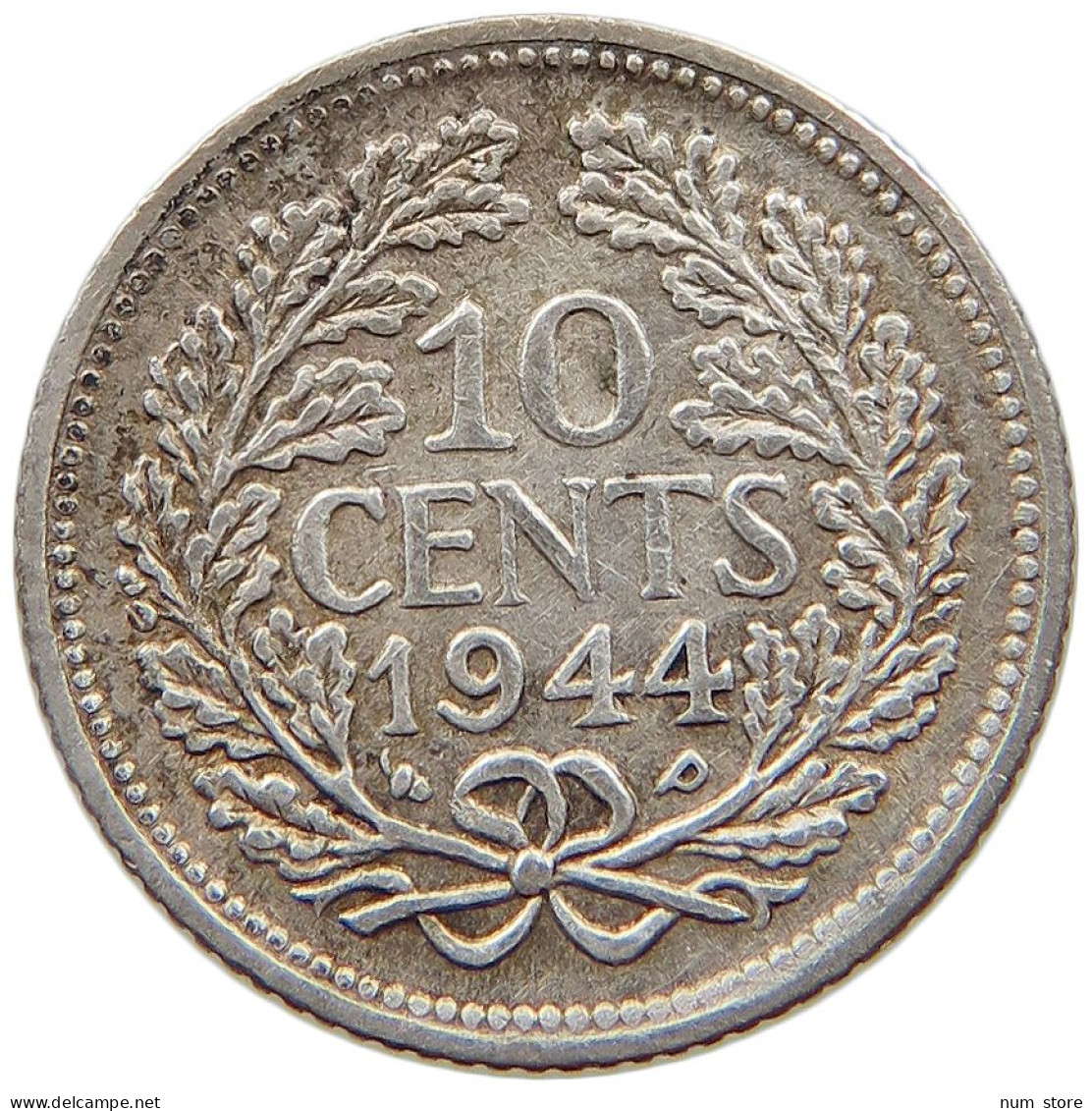 NETHERLANDS 10 CENTS 1944 P #s038 0693 - 10 Centavos