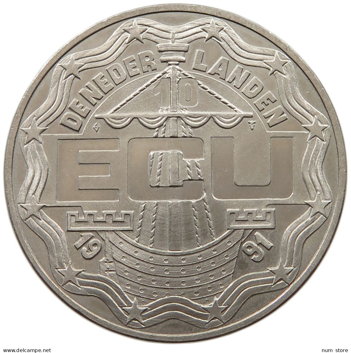 NETHERLANDS 10 ECU 1991 #a030 0263 - 1980-2001 : Beatrix