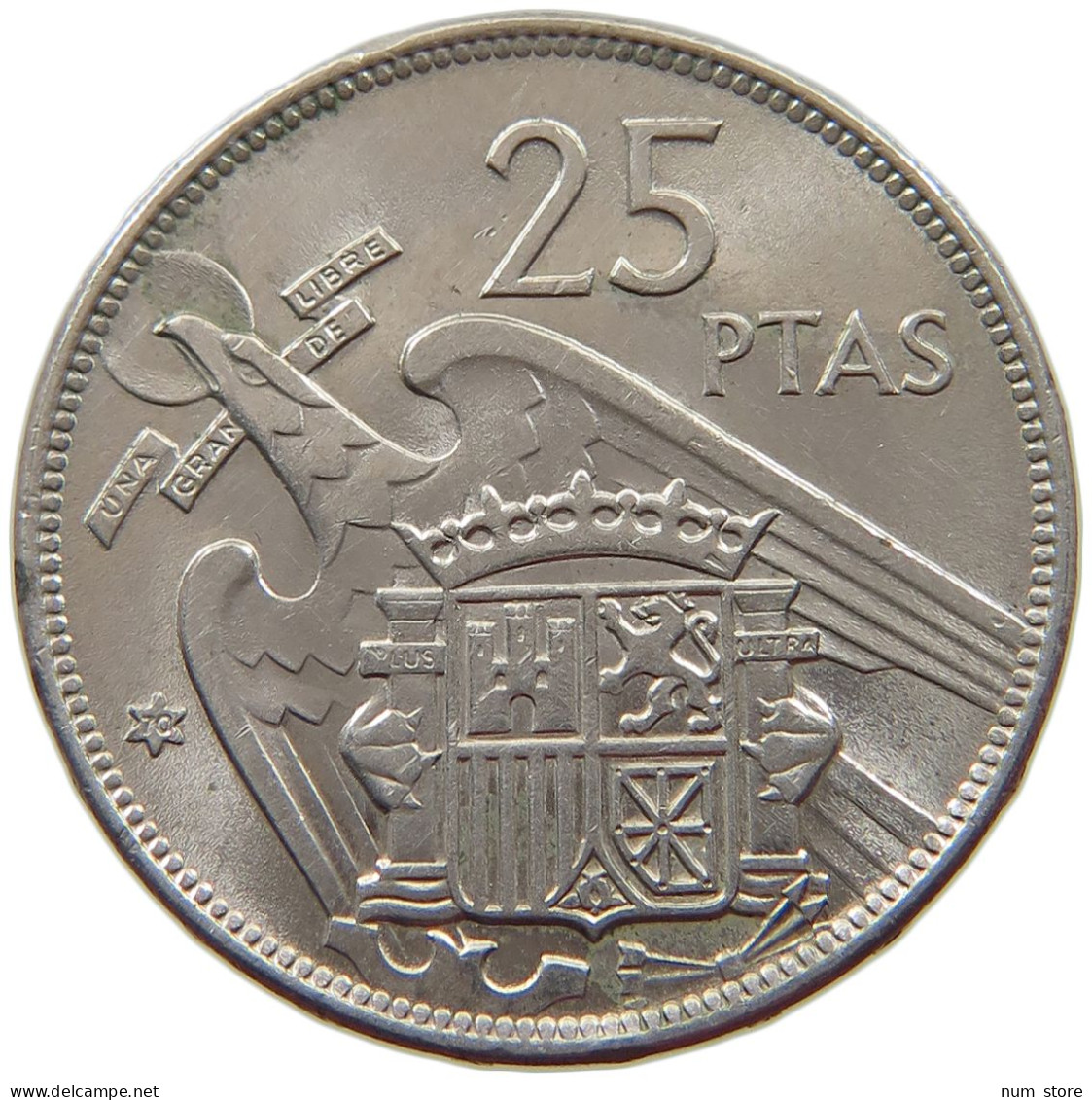 SPAIN 25 PESETAS 1957 70 TOP #s065 0255 - 25 Pesetas