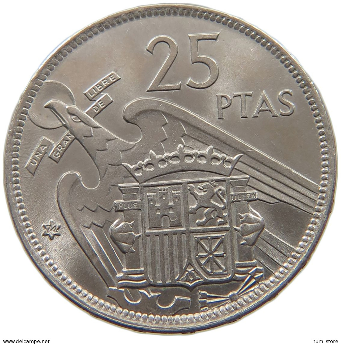 SPAIN 25 PESETAS 1957 74 TOP #c077 0443 - 25 Pesetas