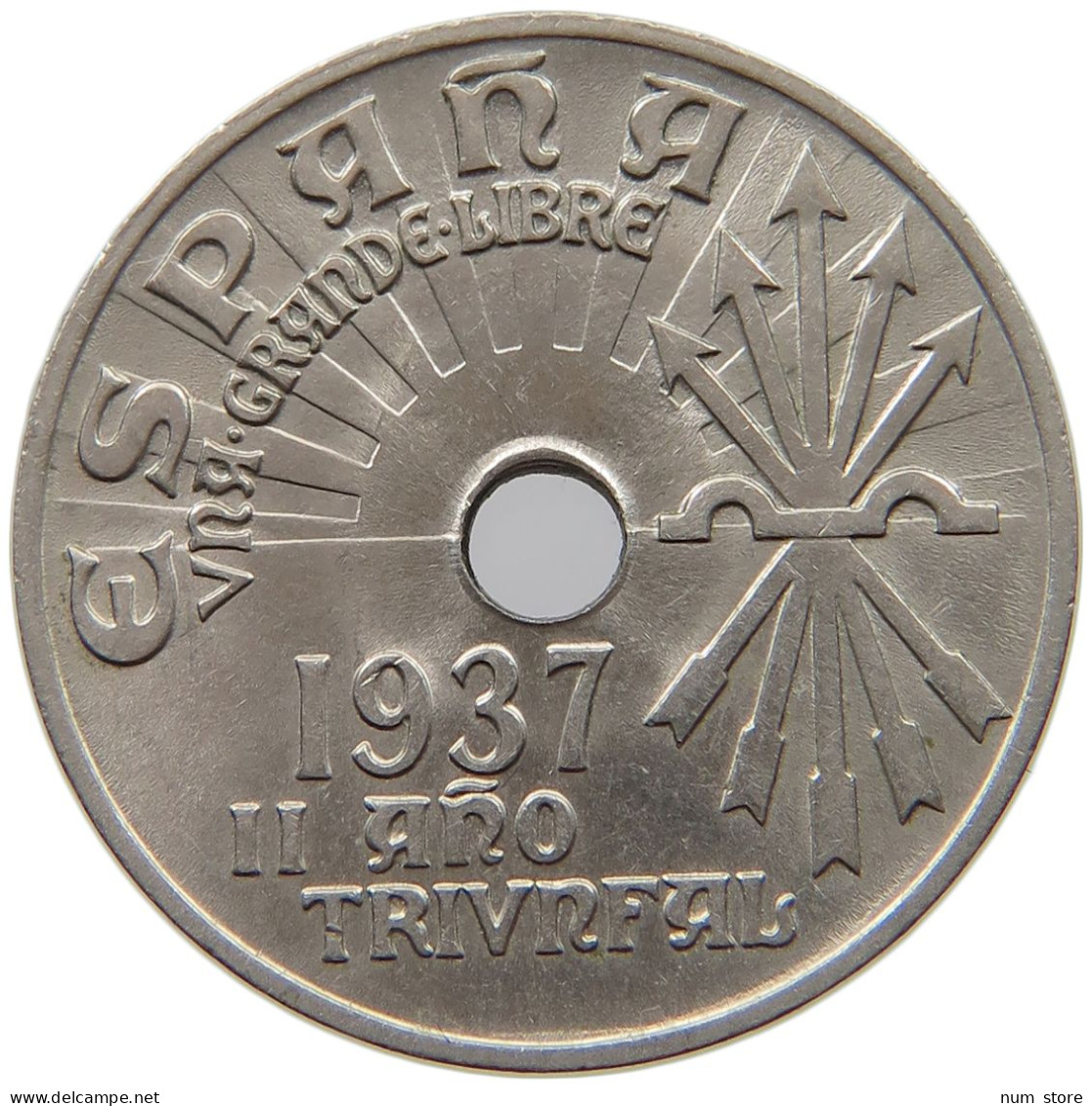 SPAIN 25 CENTIMOS 1937 TOP #s039 0389 - 25 Centimos