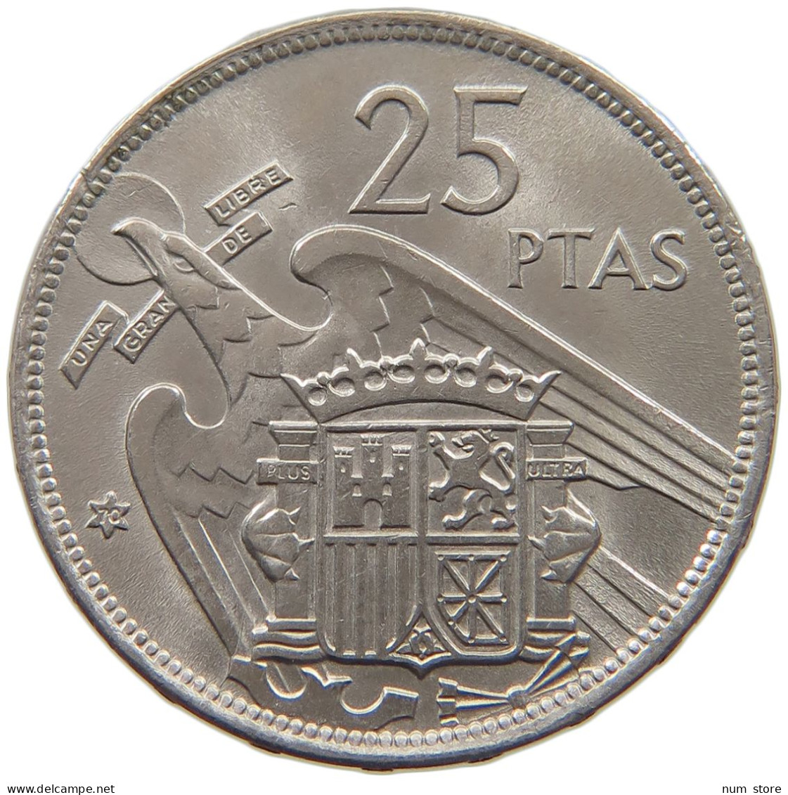 SPAIN 25 PESETAS 1957 70 TOP #c077 0441 - 25 Peseta