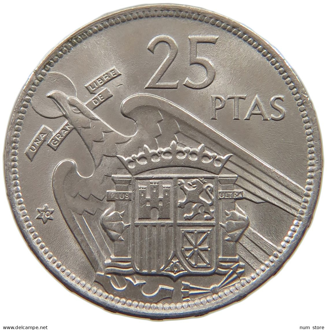 SPAIN 25 PESETAS 1957 70 TOP #c077 0441 - 25 Pesetas