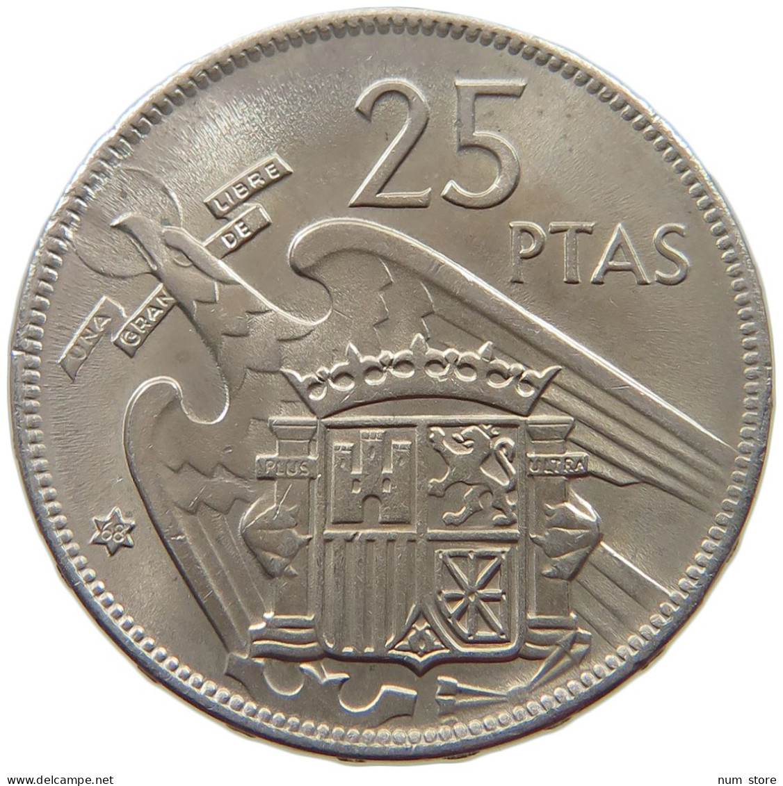 SPAIN 25 PESETAS 1957 68 TOP #s065 0257 - 25 Pesetas