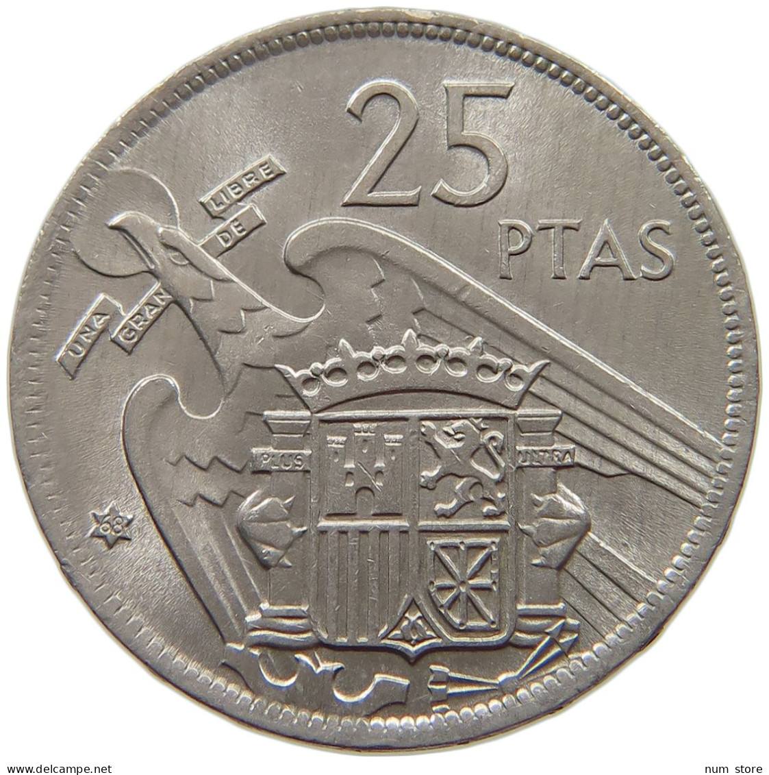SPAIN 25 PESETAS 1957 68 TOP #s065 0253 - 25 Pesetas