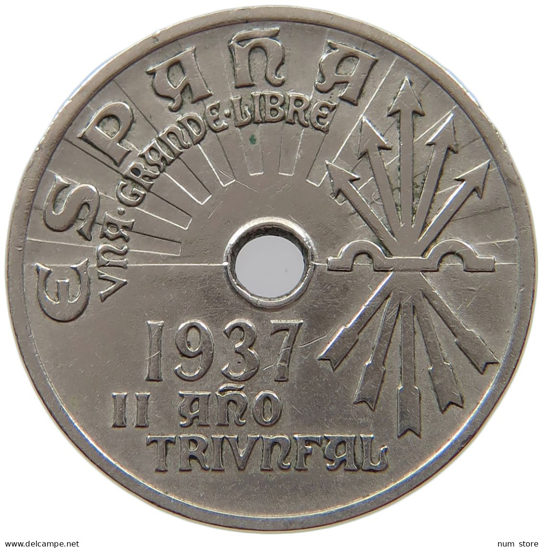 SPAIN 25 CENTIMOS 1937 #s070 0319 - 25 Centimos