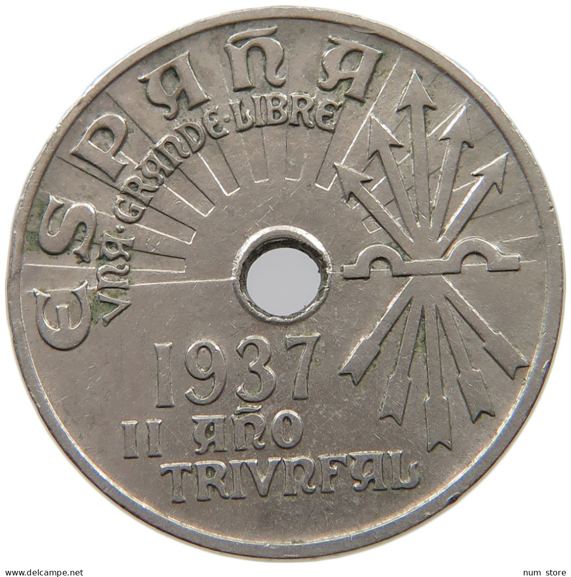 SPAIN 25 CENTIMOS 1937 #s065 0201 - 25 Centesimi