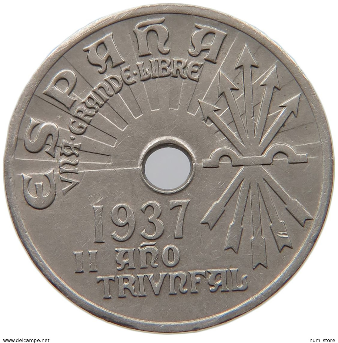 SPAIN 25 CENTIMOS 1937 #s030 0167 - 25 Centimos