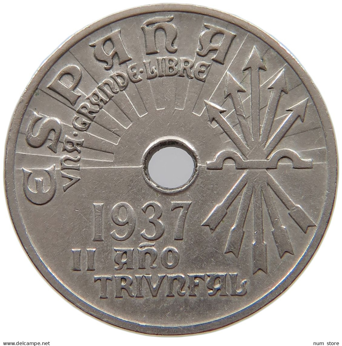 SPAIN 25 CENTIMOS 1937 #a043 0229 - 25 Centesimi
