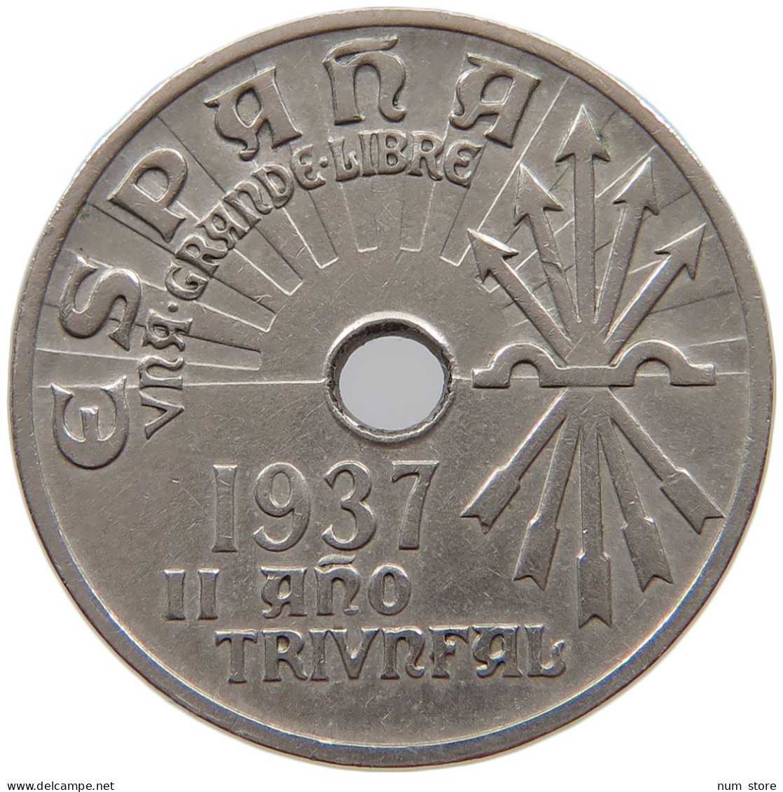 SPAIN 25 CENTIMOS 1937 #a043 0229 - 25 Centimos