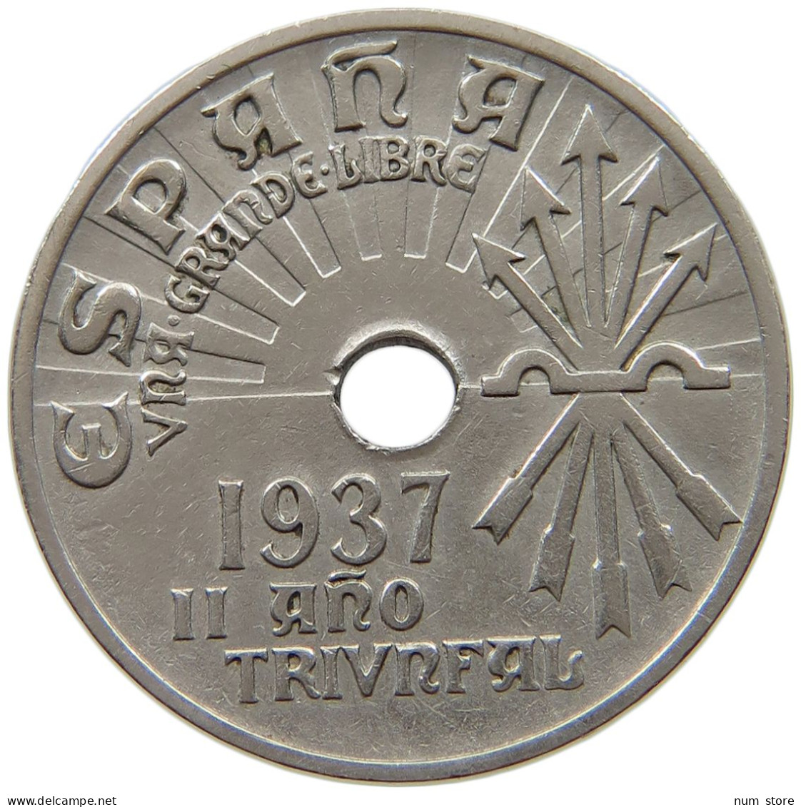 SPAIN 25 CENTIMOS 1937 #a015 0655 - 25 Centesimi