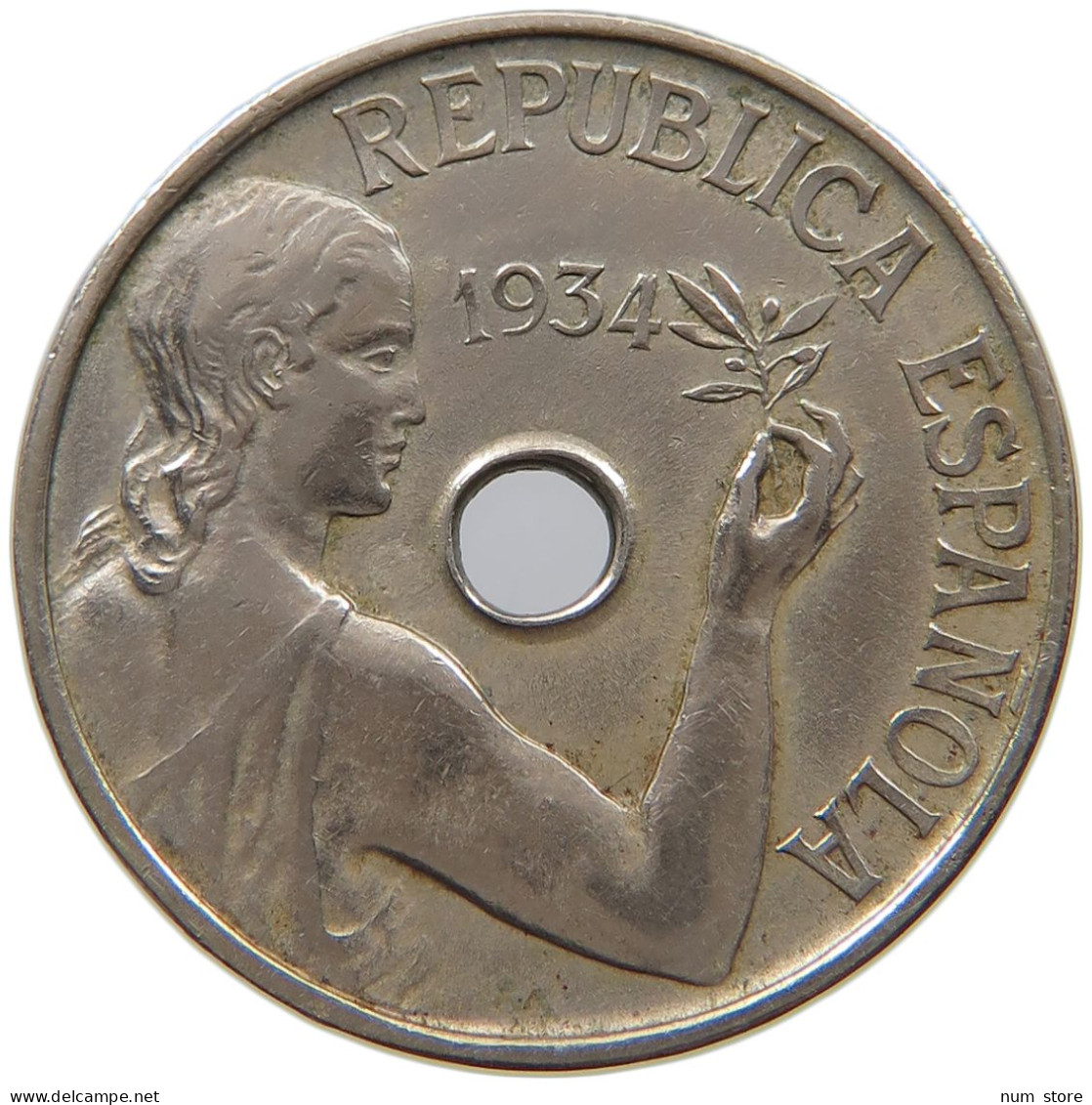 SPAIN 25 CENTIMOS 1934 #a062 0005 - 25 Céntimos