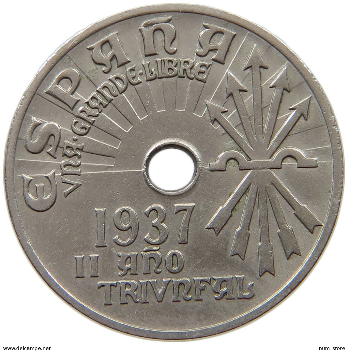 SPAIN 25 CENTIMOS 1937 #a015 0653 - 25 Centimos