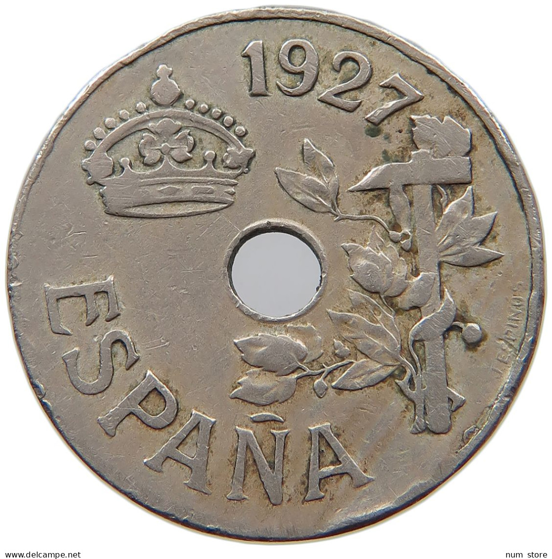 SPAIN 25 CENTIMOS 1927 #s008 0415 - 25 Céntimos