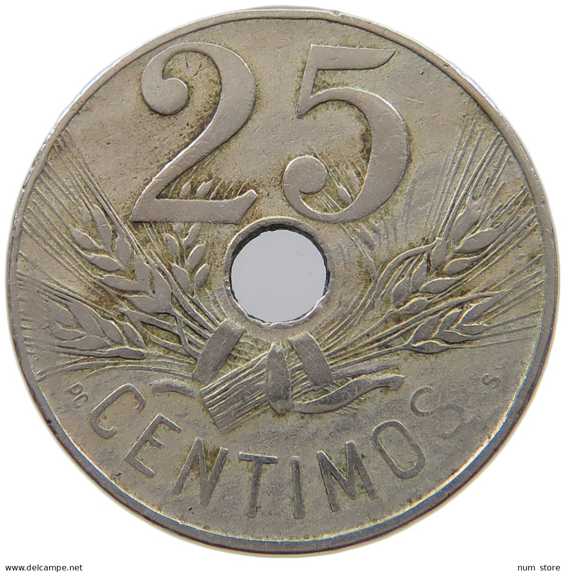 SPAIN 25 CENTIMOS 1927 #c077 0449 - 25 Centesimi