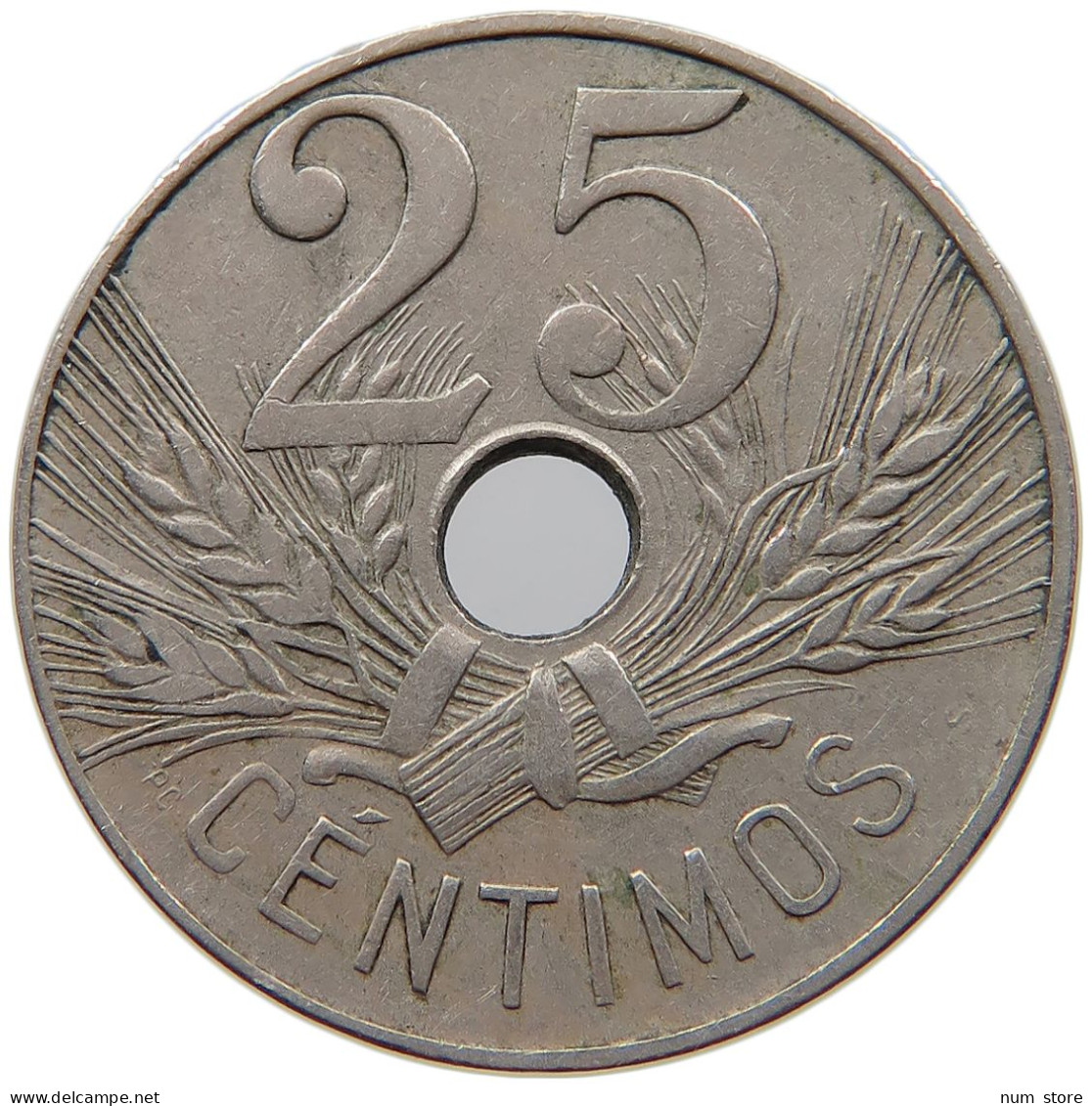 SPAIN 25 CENTIMOS 1927 #s008 0405 - 25 Centesimi