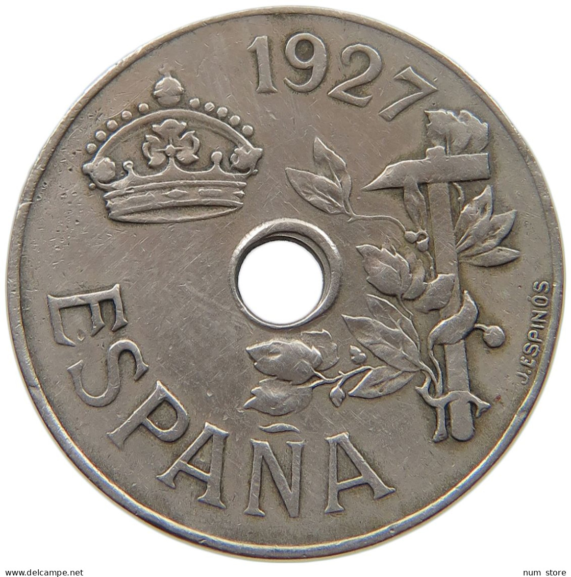 SPAIN 25 CENTIMOS 1927 #c065 0277 - 25 Centiemos