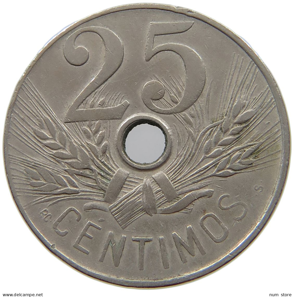 SPAIN 25 CENTIMOS 1927 #a089 0531 - 25 Centiemos