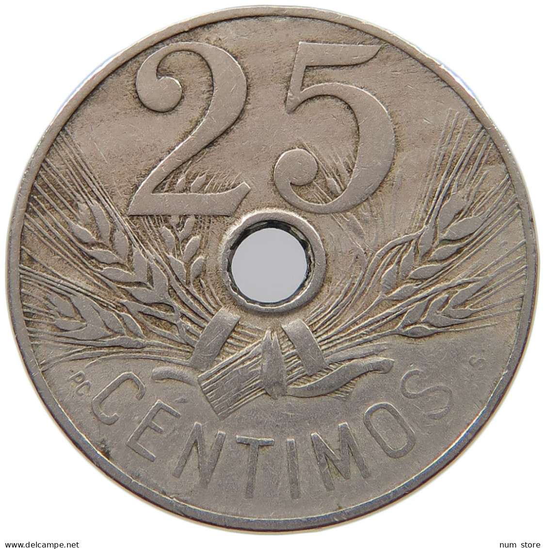 SPAIN 25 CENTIMOS 1927 #a049 0687 - 25 Centesimi