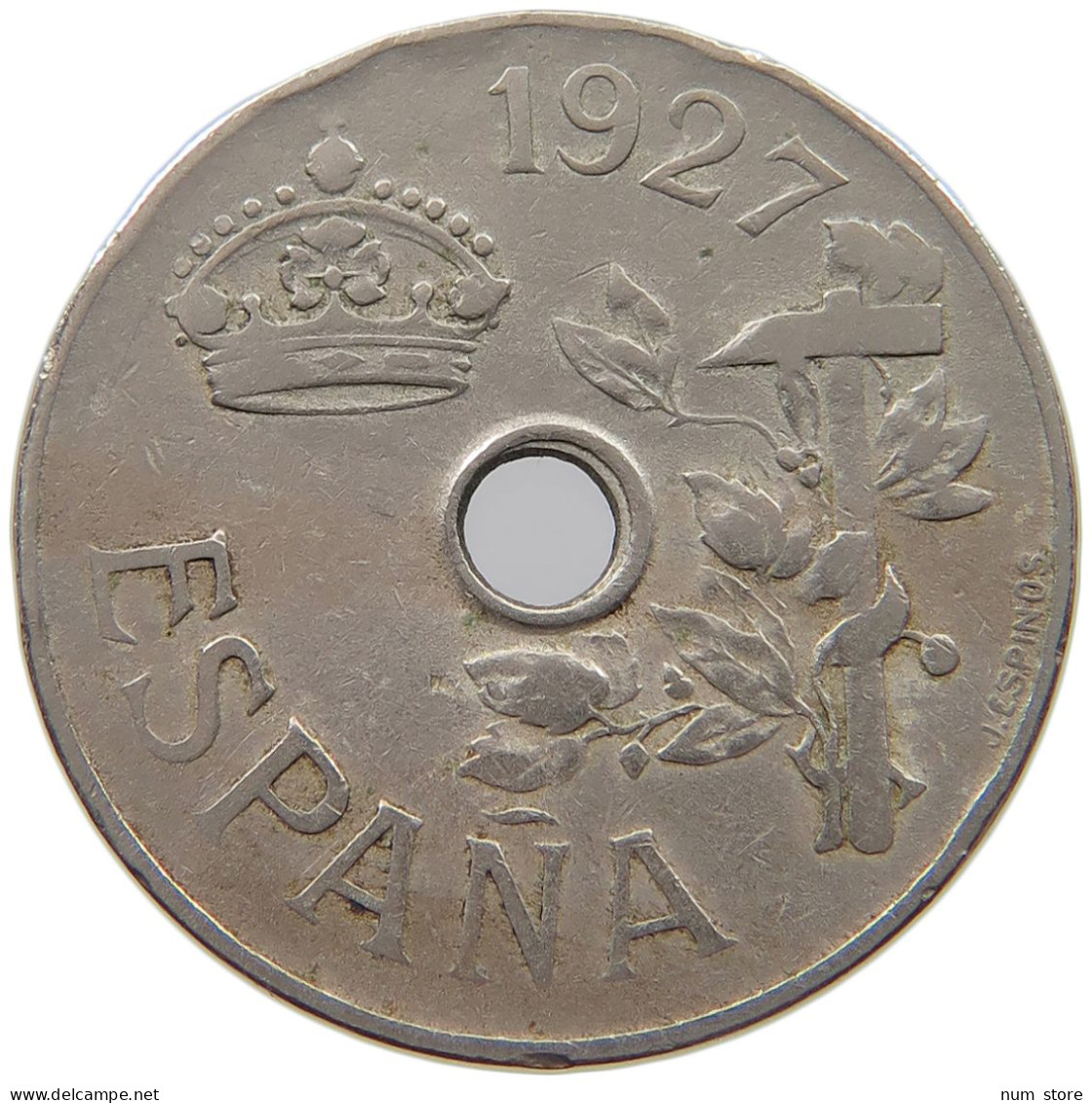 SPAIN 25 CENTIMOS 1927 #a049 0687 - 25 Centesimi