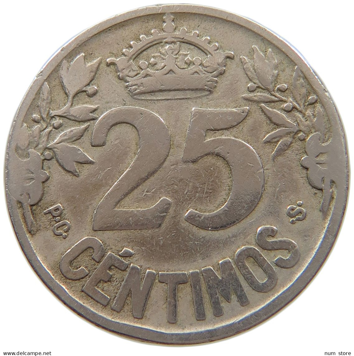 SPAIN 25 CENTIMOS 1925 #c071 0121 - 25 Centiemos