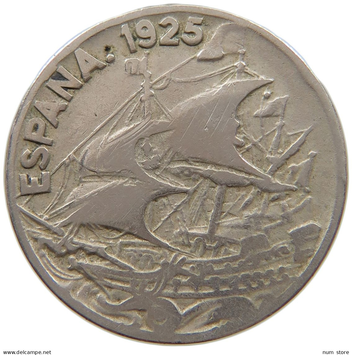 SPAIN 25 CENTIMOS 1925 #c071 0121 - 25 Centiemos