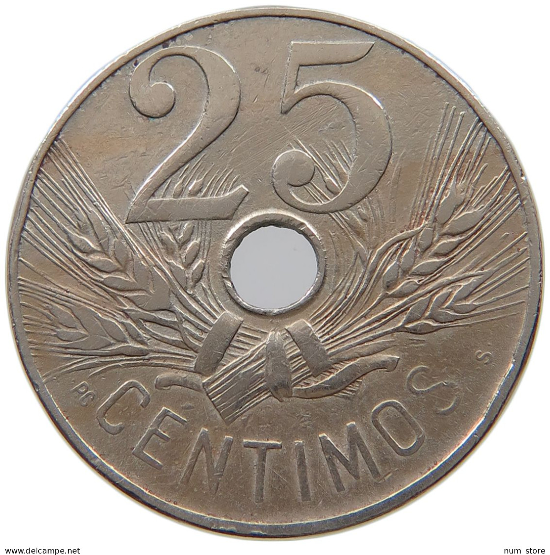 SPAIN 25 CENTIMOS 1927 #a034 0571 - 25 Céntimos
