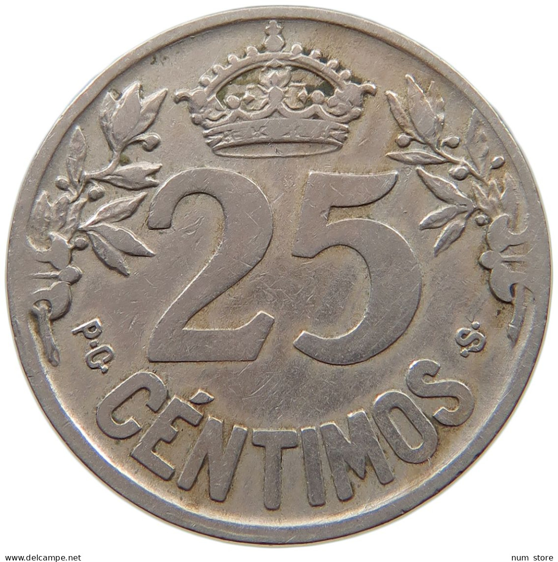 SPAIN 25 CENTIMOS 1925 #s039 0387 - 25 Centiemos