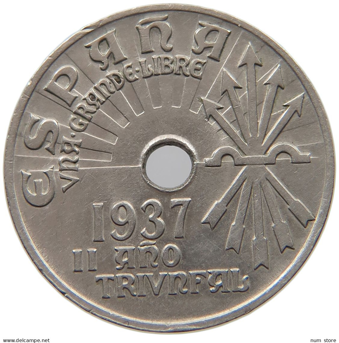 SPAIN 25 CENTIMOS 1937 #c015 0051 - 25 Centiemos