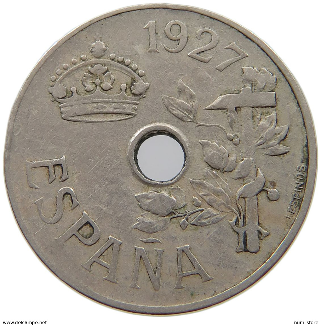 SPAIN 25 CENTIMOS 1927 #s039 0421 - 25 Centesimi
