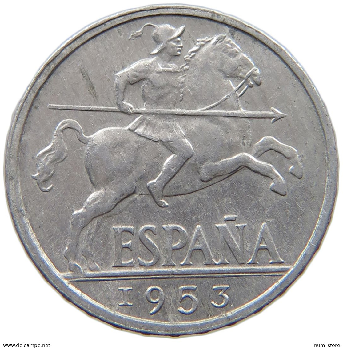 SPAIN 10 CENTIMOS 1953 TOP #s069 0099 - 10 Céntimos