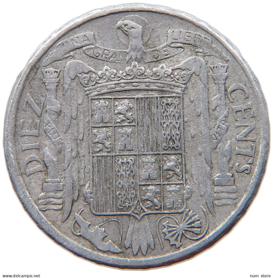 SPAIN 10 CENTIMOS 1945 #s023 0109 - 10 Centesimi