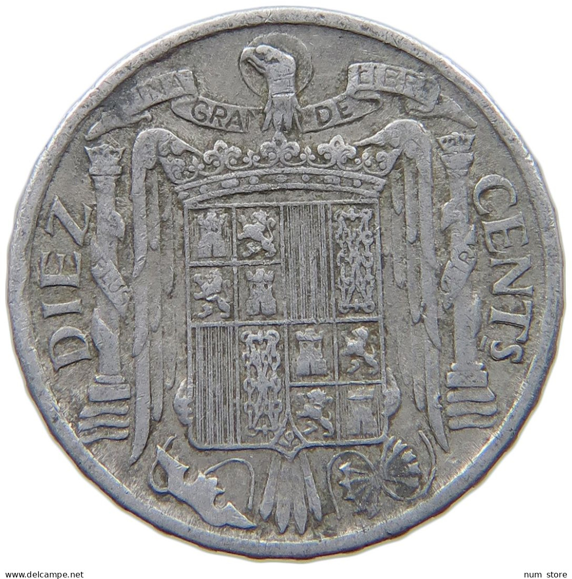 SPAIN 10 CENTIMOS 1941 #s069 0109 - 10 Centiemen