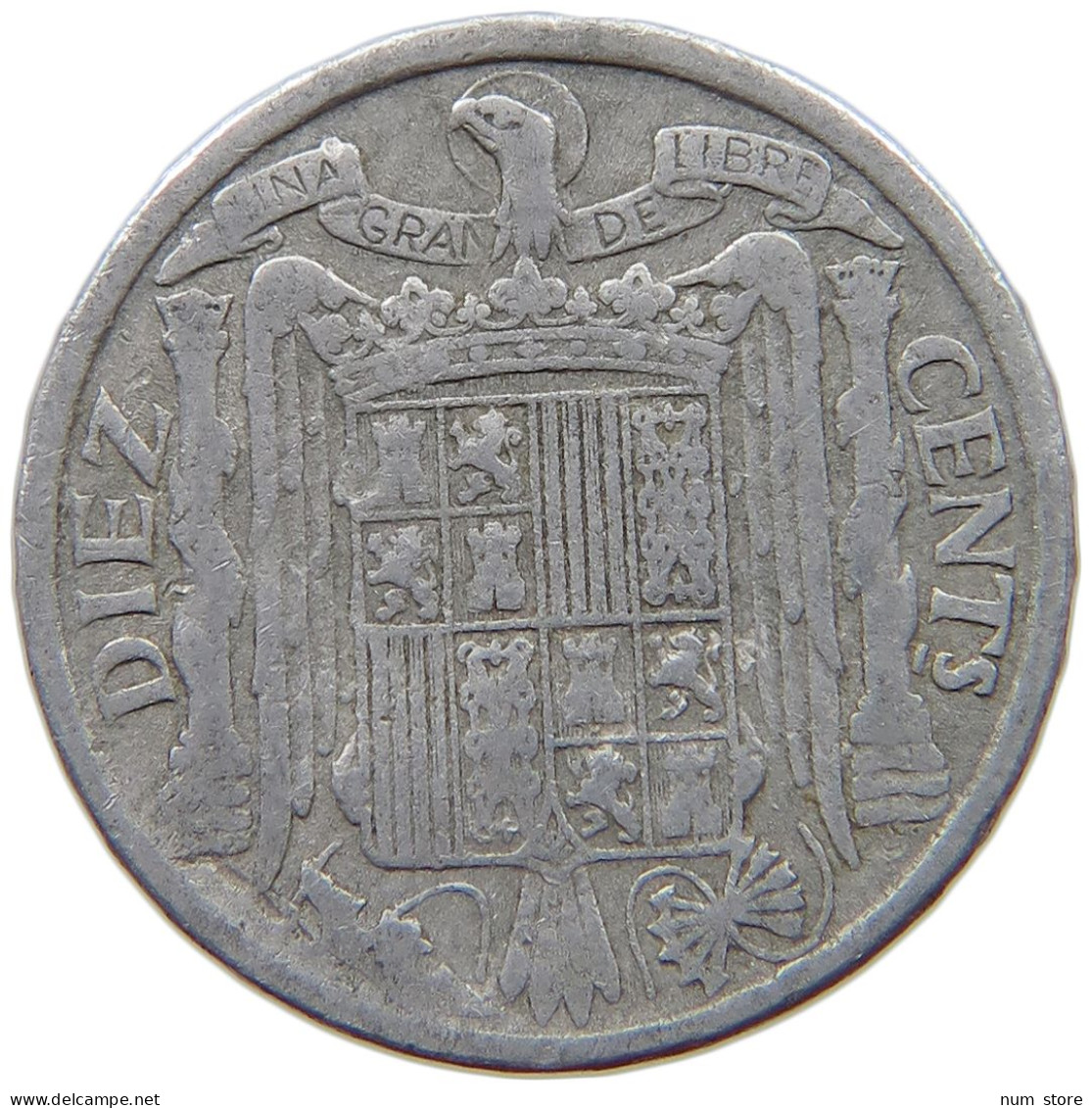 SPAIN 10 CENTIMOS 1940 #s069 0097 - 10 Céntimos