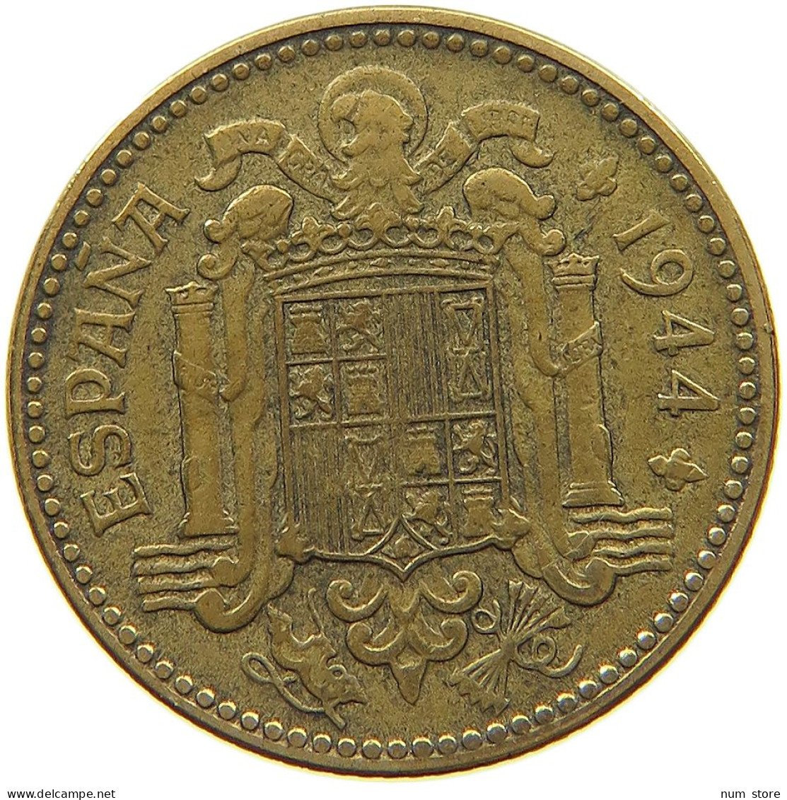 SPAIN 1 PESETA 1944 #a019 0951 - 1 Peseta