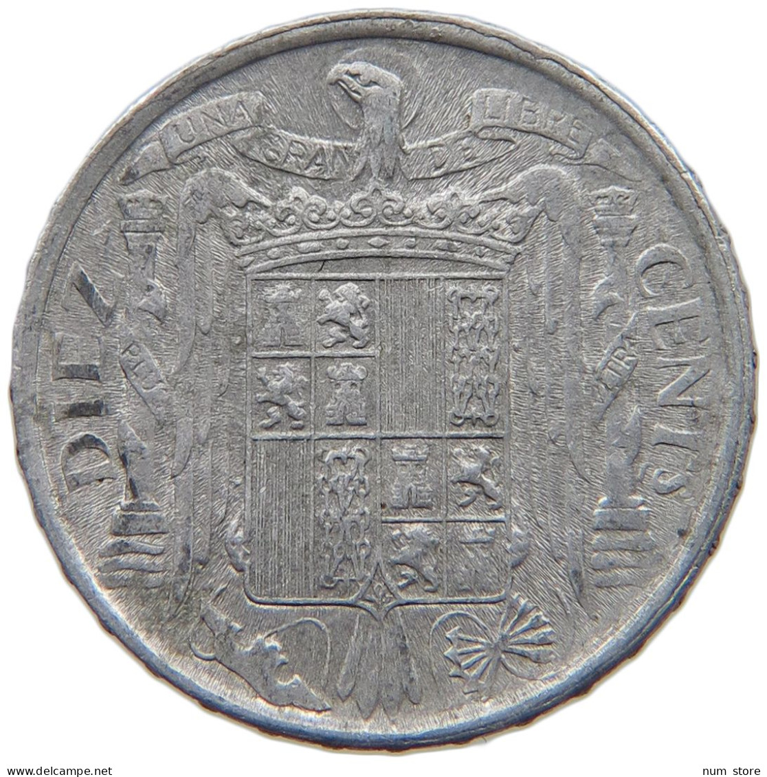 SPAIN 10 CENTIMOS 1945 TOP #c029 0513 - 10 Centesimi