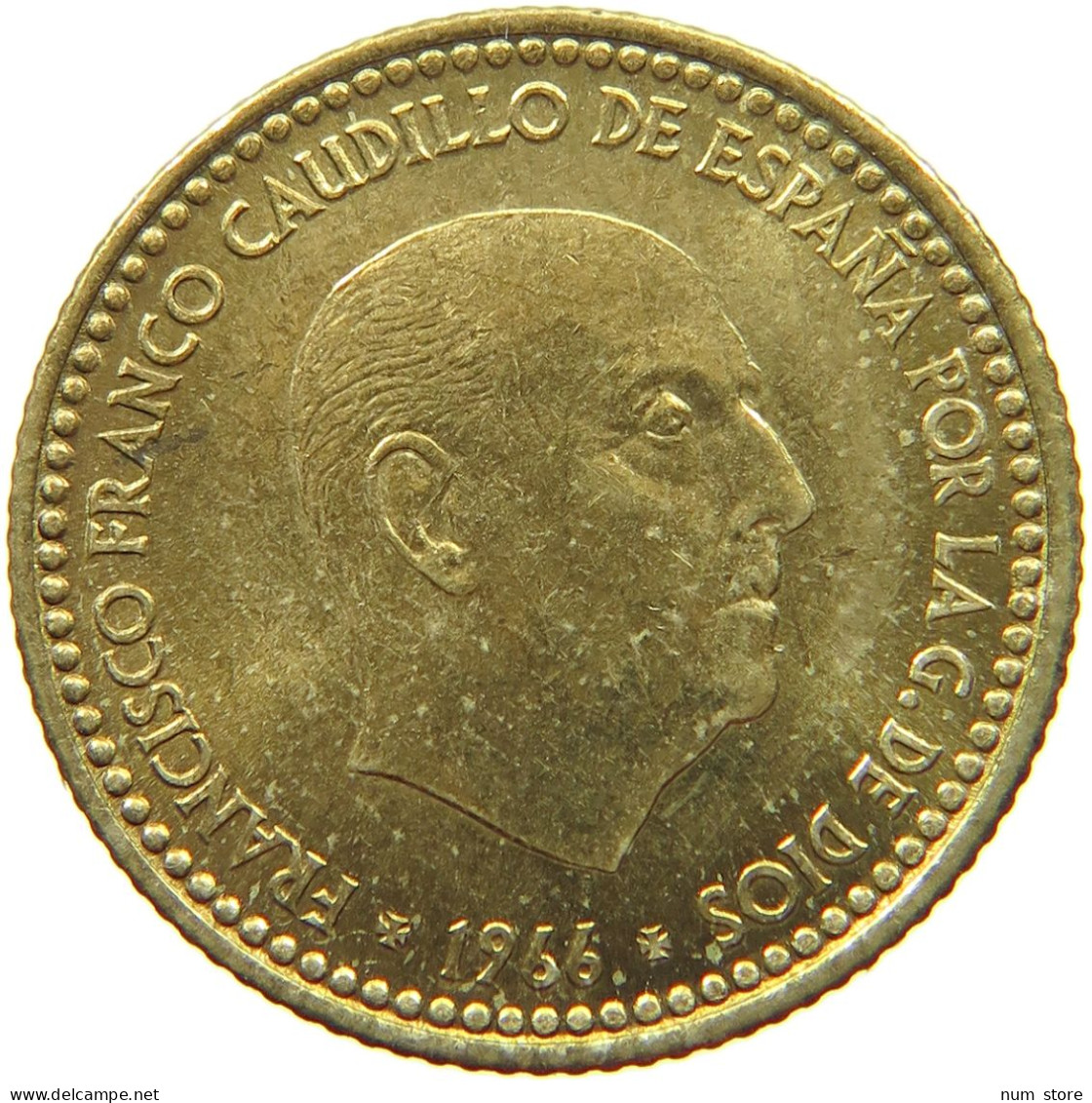 SPAIN PESETA 1966 70 TOP #s066 0603 - 1 Peseta