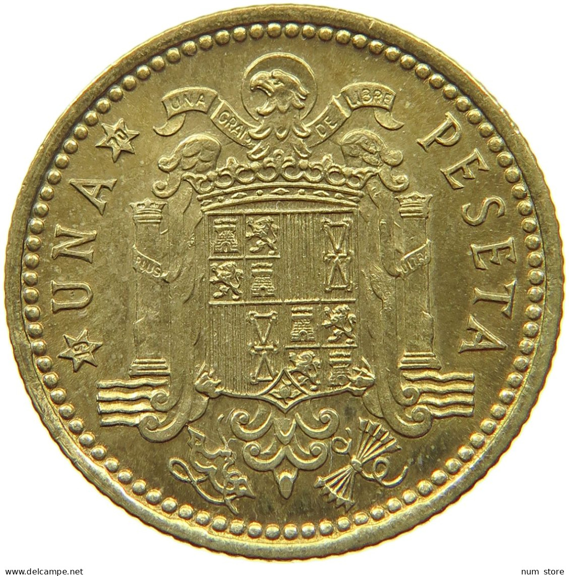 SPAIN PESETA 1966 70 TOP #s066 0603 - 1 Peseta