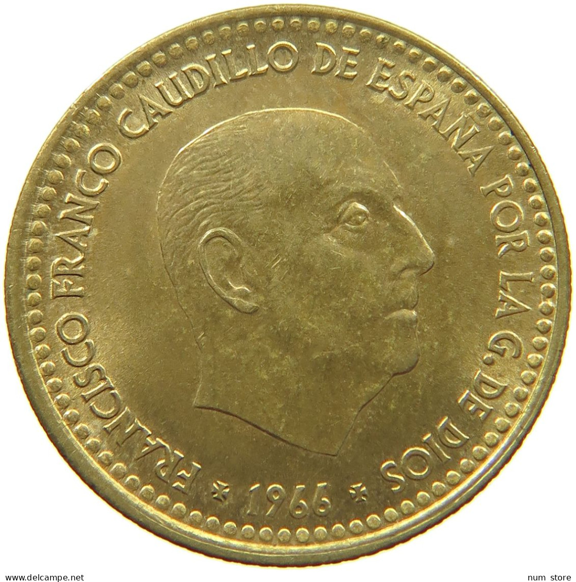 SPAIN PESETA 1966 71 TOP #s066 0605 - 1 Peseta