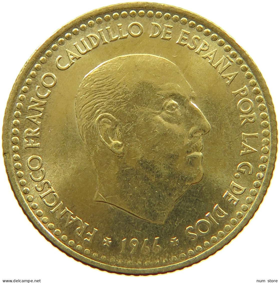 SPAIN PESETA 1966 70 TOP #s066 0613 - 1 Peseta