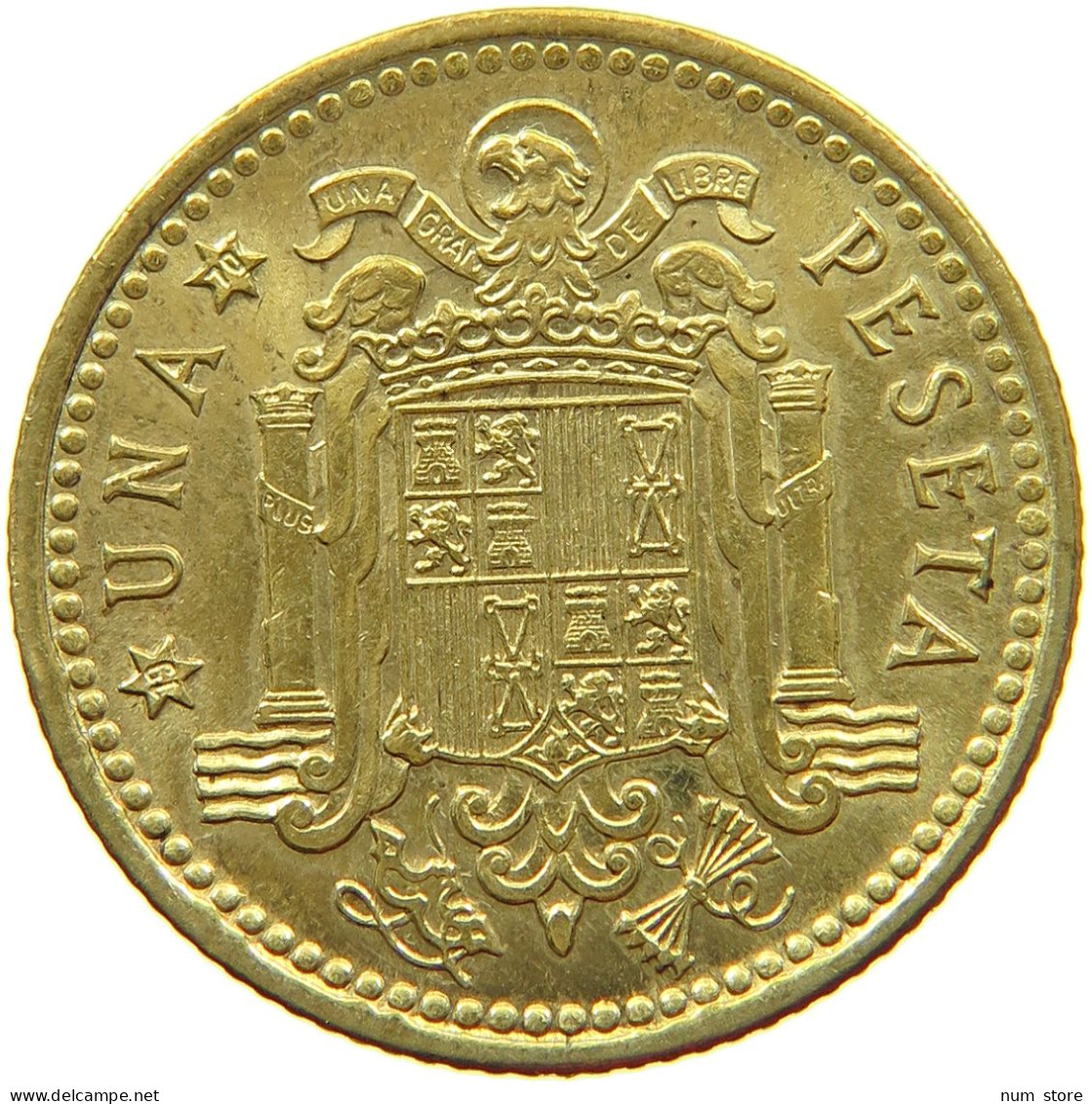 SPAIN PESETA 1966 70 TOP #s066 0613 - 1 Peseta